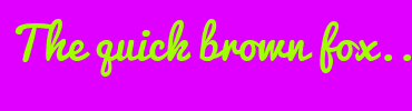 Image with Font Color A0FF00 and Background Color DF00FF